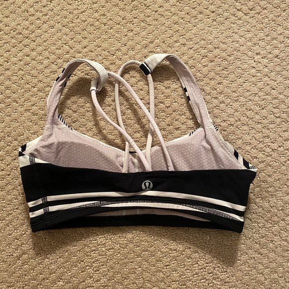 Lululemon Free To Be Black and White Sports Bra - Picture 2 of 2